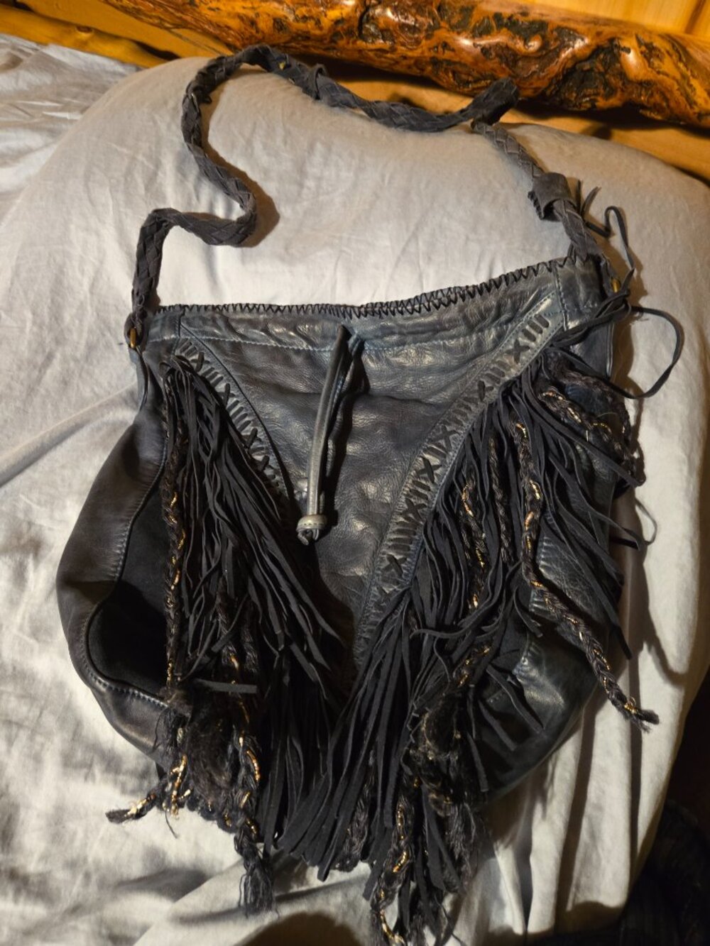 Free People Leather Boho Bag. - Picture 7 of 8